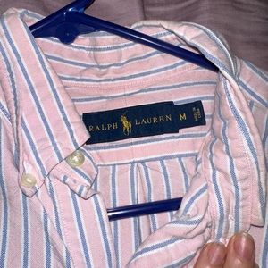 Polo Ralph Lauren! Size Medium. Pink and Blue button up.
